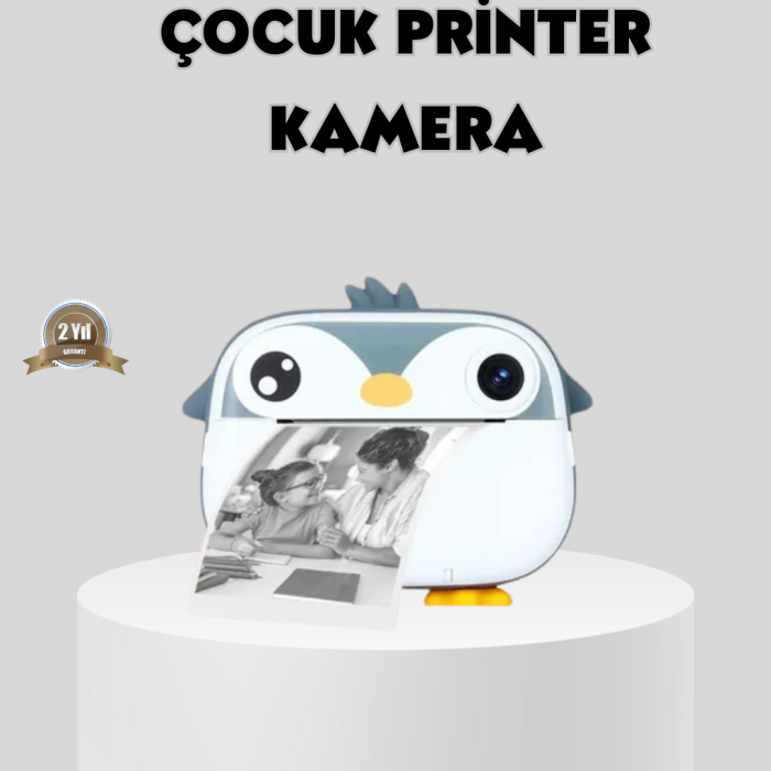 KESGİN MARKET ® Termal Baskı Çocuk Kamerası HD Çekim USB Şarjlı Eğitici Oyuncak