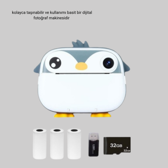 Mini Çocuk Kamera Anında Baskı Özellikli HD Video Termal Yazıcılı