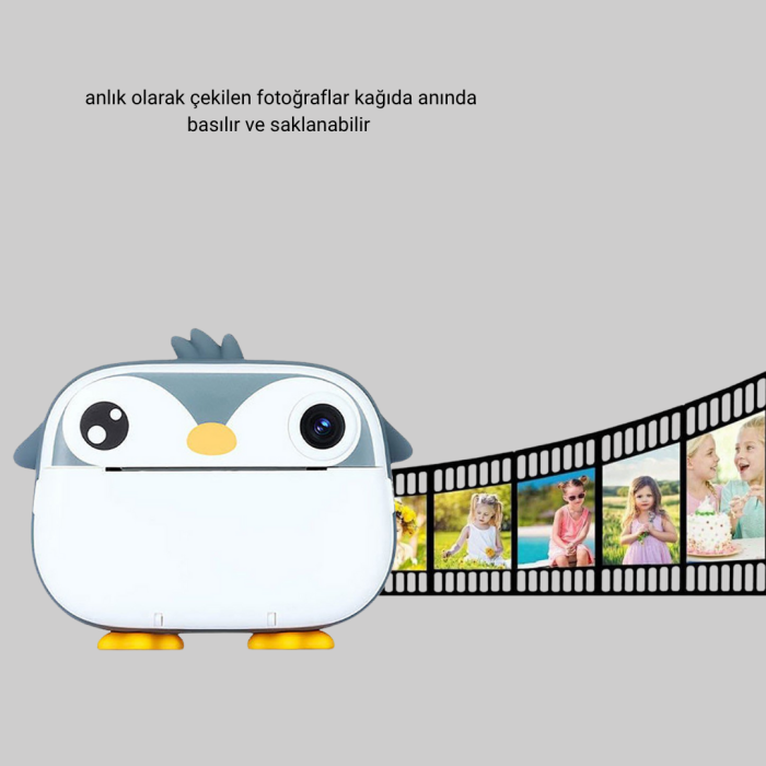 KESGİN MARKET ® Çocuk Fotoğraf Makinesi Termal Baskılı Anında Çıktı HD Video Kayıtlı