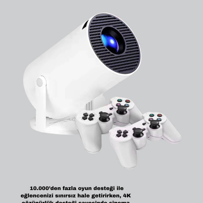 KESGİN MARKET ® Kablosuz Projeksiyon Cihazı 4K Destekli HDMI USB Oyun Uyumlu