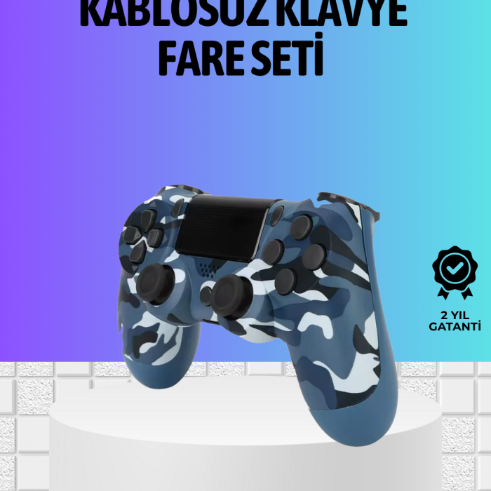 Şarjlı Kablosuz PS4 Oyun Kolu Titreşimli Hassas Kontrol