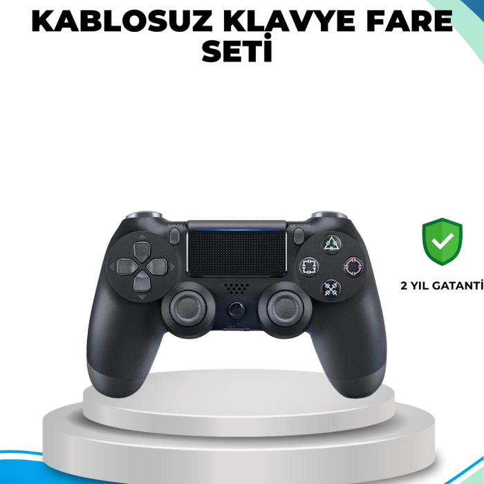 Kablosuz PS4 Oyun Kolu Çift Motor Titreşimli Uzun Bataryalı