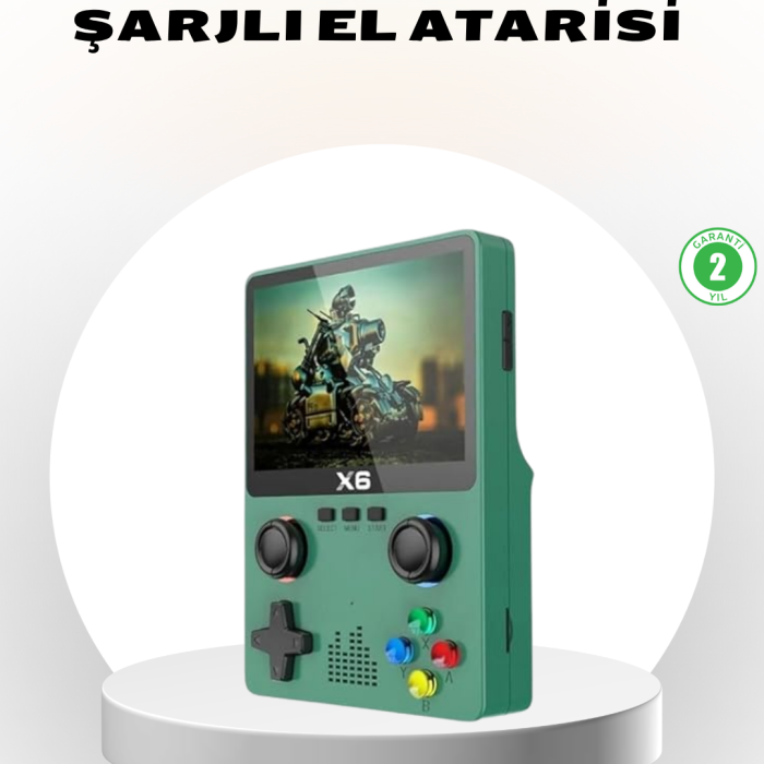 Taşınabilir Oyun Konsolu 3.5 İnç IPS Ekran Yaylı Çift LR Tuşlu