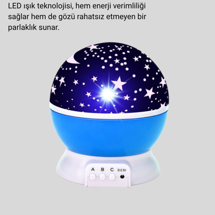 Renkli LED Gece Lambası 6 Işık Modlu Çocuk Odası Atmosfer Aydınlatma