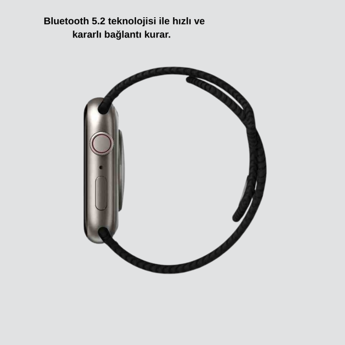 Akıllı Saat Kablosuz Şarjlı Bluetooth 5.2 Arama Bildirim Sesli Asistan 420 mAh