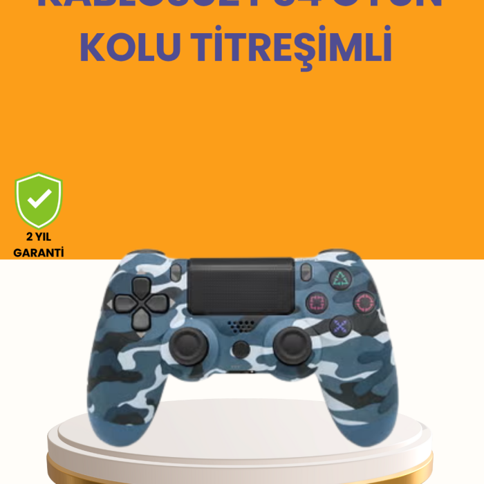 PS4 Kablosuz Oyun Kolu Gecikmesiz Bağlantılı Ergonomik Tasarımlı