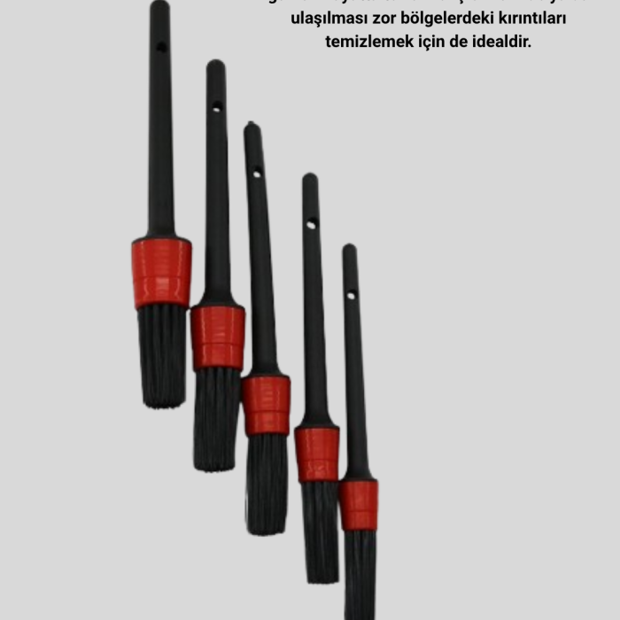 5 Parça Detay Temizlik Fırçası Seti Jant Motor Havalandırma İç Dış Temizlik