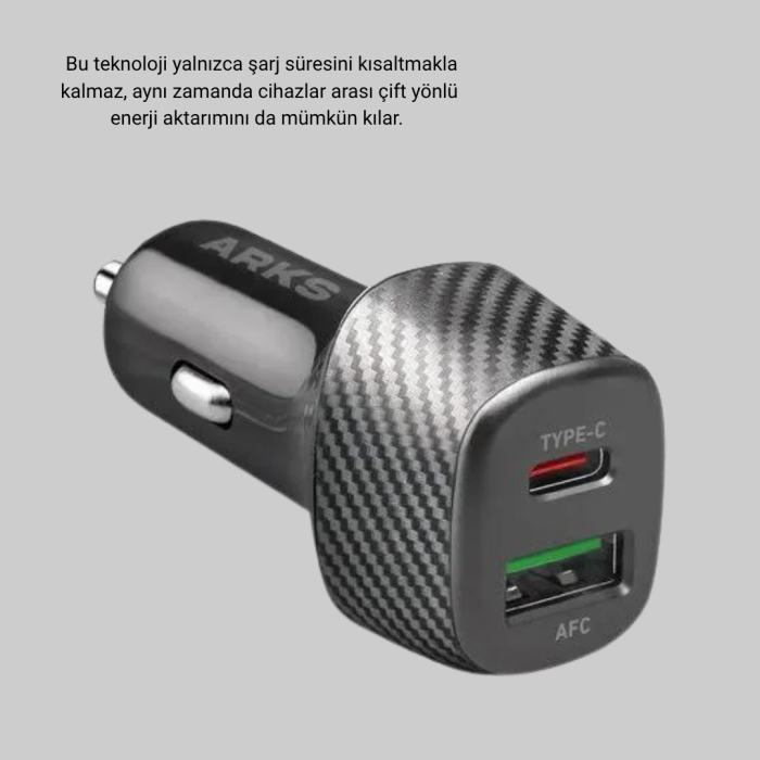 PD Destekli 38W Araç Şarj Başlığı Type-C + USB Çift Çıkış Hızlı Şarj