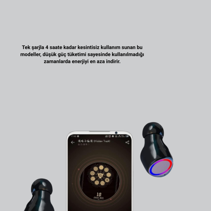 Bluetooth Kablosuz Kulaklık 4 Saat Kullanım Şarj Kutulu Düşük Enerji Tüketimli