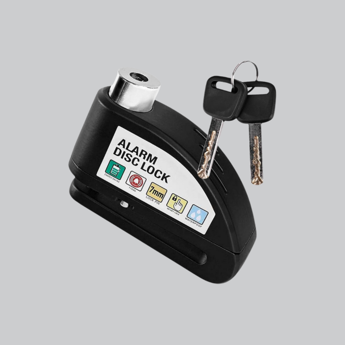 Anti Hırsızlık 110 dB Alarm Disk Fren Kilidi Suya Dayanıklı Çelik Güvenlik Kilidi