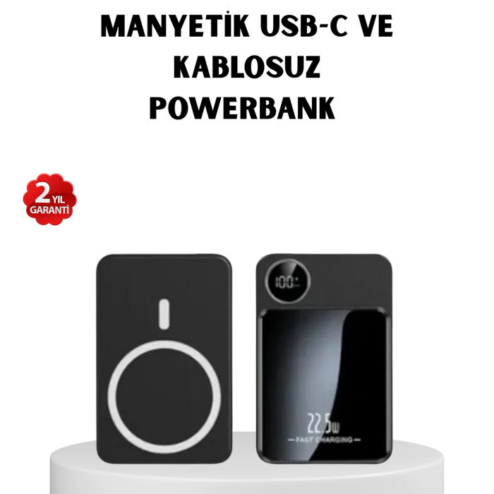 MagSafe Uyumlu Powerbank 20W PD 15W