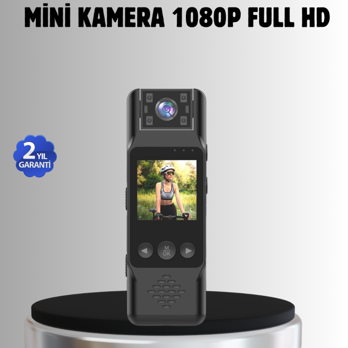180° Döner Lensli Mini Kamera 1080P Full HD Hareket Algılama 1200mAh