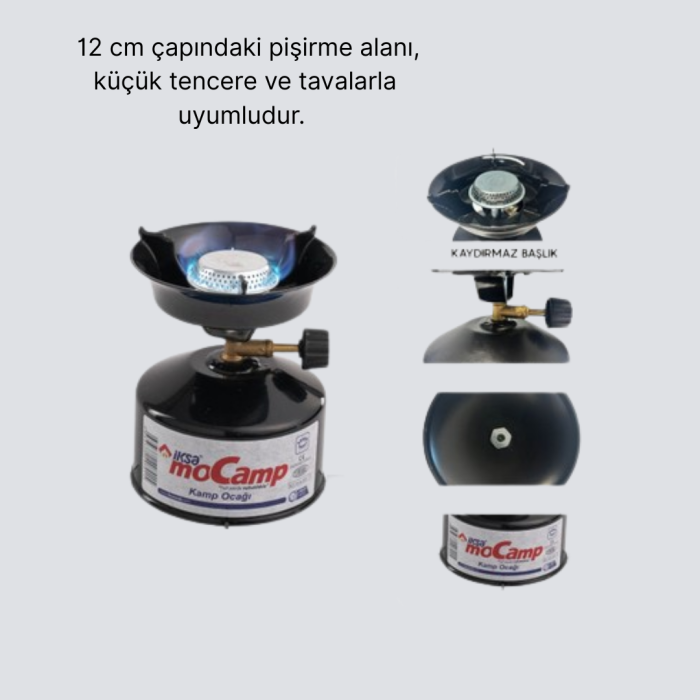 Kompakt Kamp Ocağı Seti Gaz Tüplü Ayarlanabilir Alevli 400g Hafif Tasarım