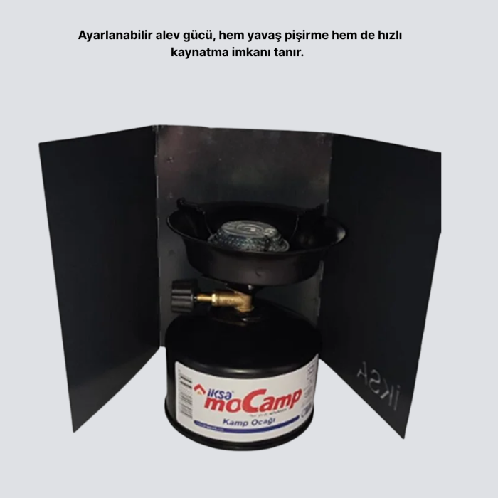 Kompakt Kamp Ocağı Seti Gaz Tüplü Ayarlanabilir Alevli 400g Hafif Tasarım