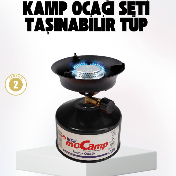 Outdoor Kamp Ocağı Gazlı Taşınabilir Pişirme Seti Üç Ayaklı Denge Aparatlı