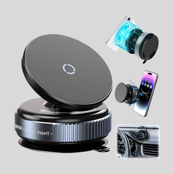Mıknatıslı Araç Telefon Tutucu Vakum Teknolojili 360° Ayarlanabilir