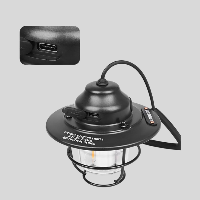 Outdoor Retro Kamp Işığı Uzun Ömürlü Pil Taşınabilir Suya Dayanıklı