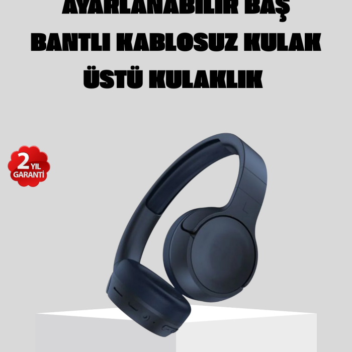 Kablosuz Bluetooth Kulaklık 5.0 18 Saat Kullanım Dinamik Sürücü Siyah