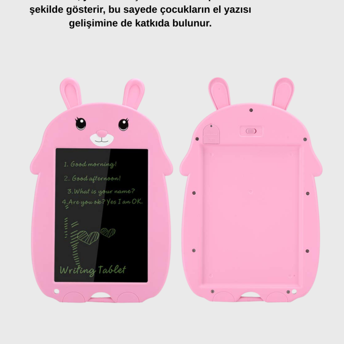 LCD Yazı Tableti 12 inç Tek Tuşla Silme Kilitli Çocuk Eğitim Çizim Tableti