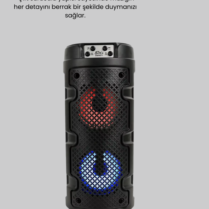 Taşınabilir Bluetooth Hoparlör Çift Sürücü Güçlü Bas HD Ses Çoklu Bağlantı