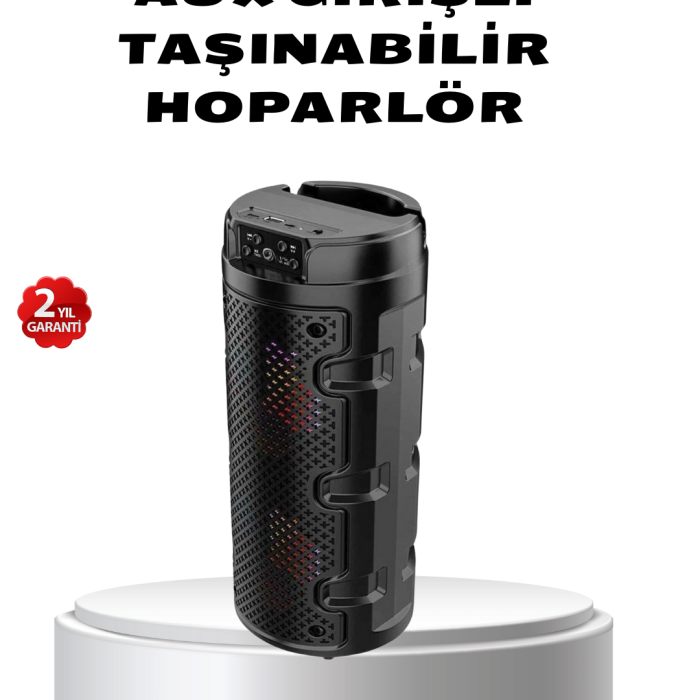 Bluetooth 5.0 Kablosuz Hoparlör Çift Sürücülü Yüksek Ses Kalitesi Kompakt Tasarım