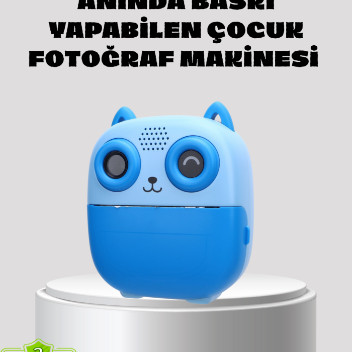 Anında Baskı Özellikli Çocuk Kamerası 48MP 1080P Çift Lens 32GB Destekli