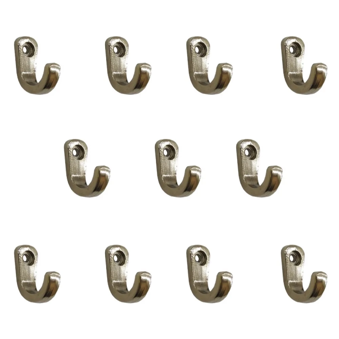 Tekli Anahtar, Bijuteri, Vitrin, Dekor Askısı - Nikel, 10x18x22 Mm