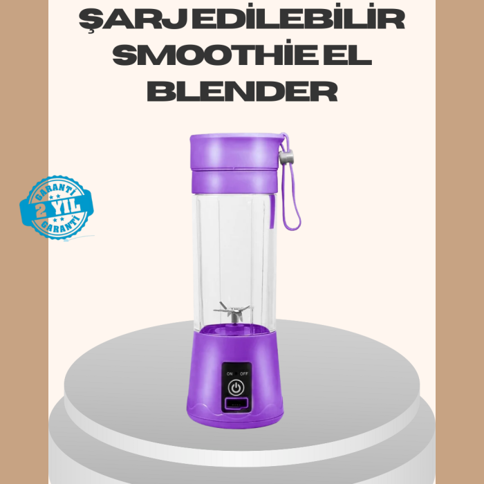 Mini Taşınabilir Blender 380ml USB Şarjlı Detoks Smoothie Hazırlayıcı