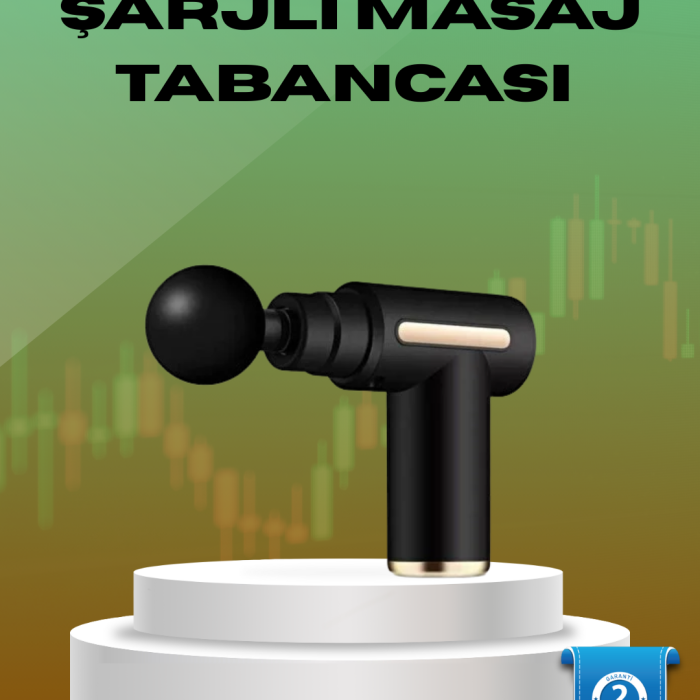 6 Kademeli Kas Masaj Tabancası 4 Başlıklı Güçlü Sessiz Sporcu Masaj Cihazı Şarjlı