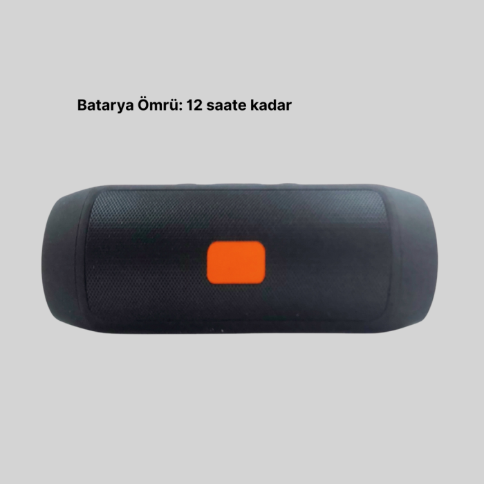 Kablosuz Hoparlör 12 Saat Çalma Süresi USB AUX TF Kart Destekli
