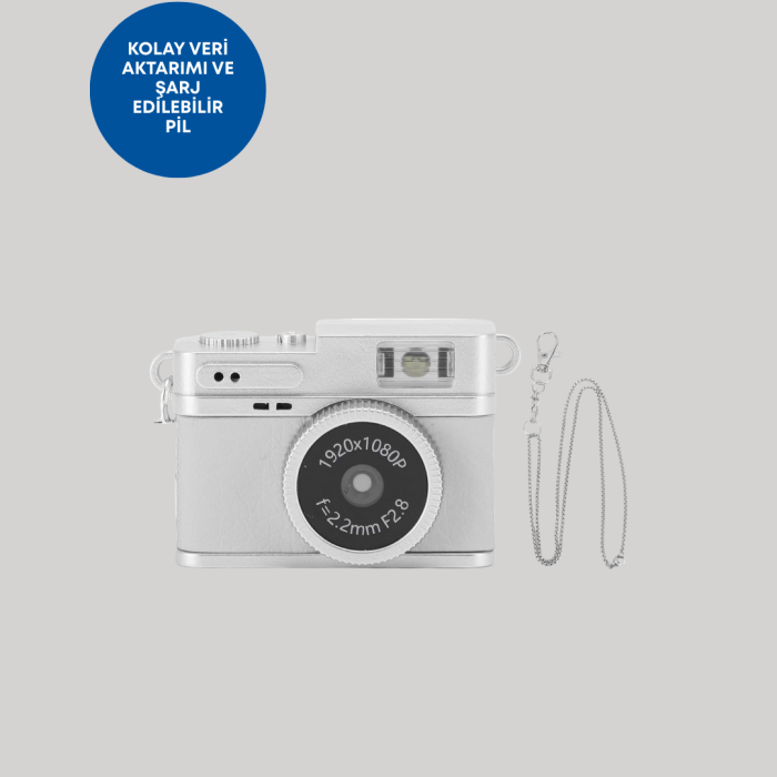 Kompakt Mini Kamera Retro Tasarım 128GB Hafıza 1080P Video