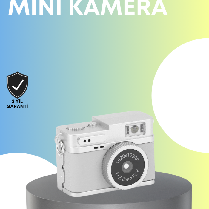 KESGİN MARKET ® Mini Retro Dijital Kamera 1080P Full HD Dahili 128GB Hafızalı