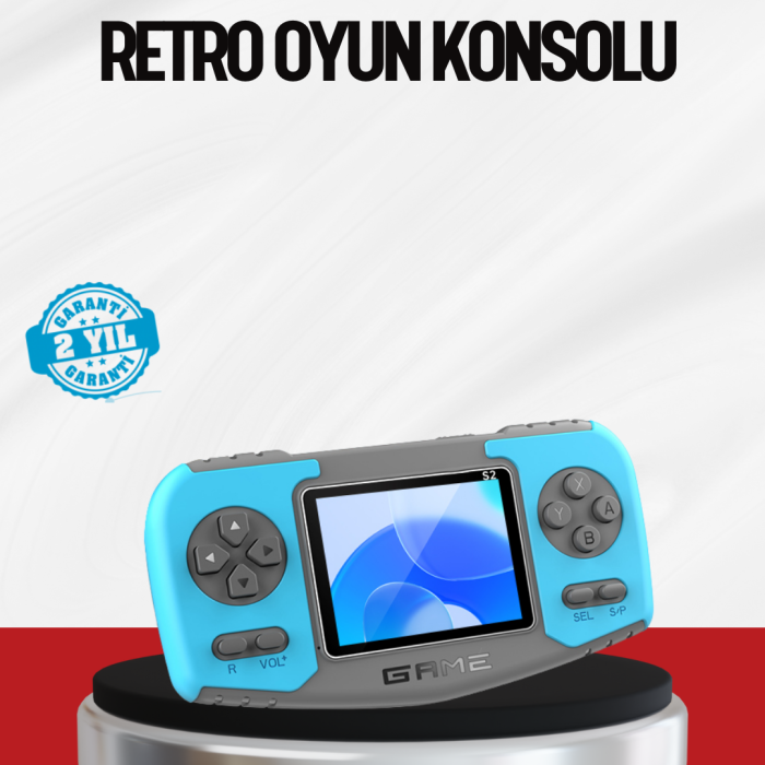 El Tipi Retro Oyun Konsolu Çocuklara Özel Portatif Oyun Makinesi