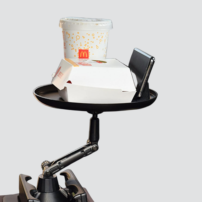 360° Döner Araç Bardaklık Tepsisi Geniş Yemek Alanlı Telefon Standlı