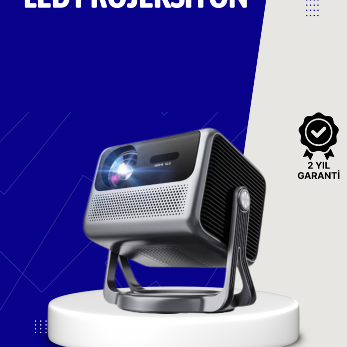 KESGİN MARKET ® Smart Projector Android TV Taşınabilir Gimbal Standlı