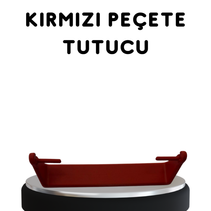 Kırmızı Peçete Tutucu Dayanıklı Duvar Tipi Kağıt Havlu Askısı