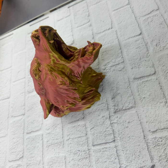 Gold Kırmızı Jaguar Duvar Dekoru Asılabilir Hediyelik 3D Heykel 20x16 cm