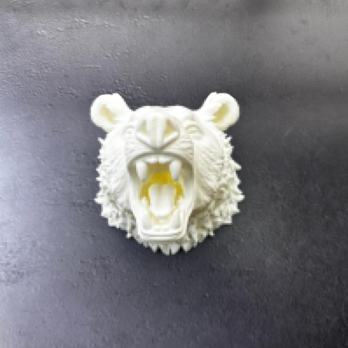 Özel Tasarım Beyaz Ayı Duvar Aksesuarı 3D Dekoratif Heykel 25x19 cm
