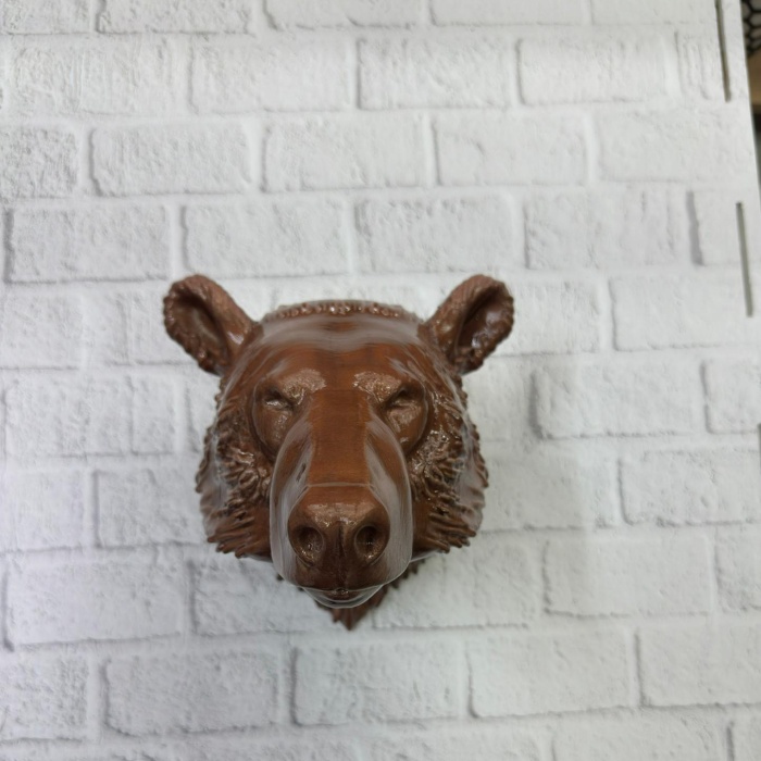 Ev ve Ofis İçin Dekoratif Ayı Başı Heykel Hediyelik Duvar Aksesuarı