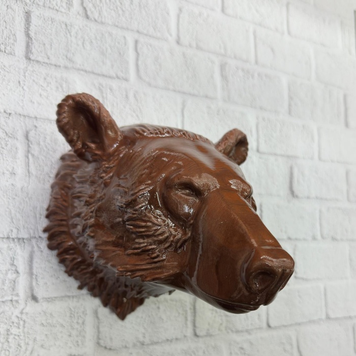 Dekoratif Ayı Duvar Heykeli Asılabilir Hediyelik 25x19 cm