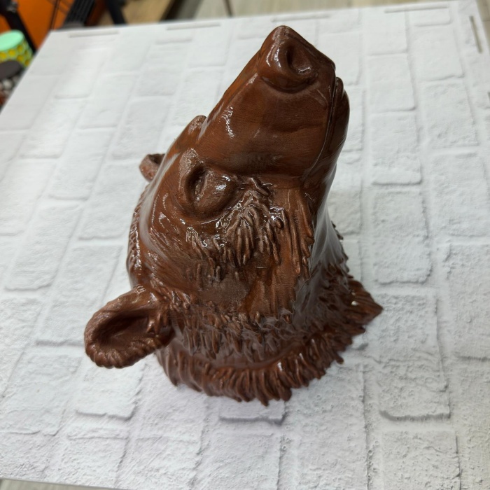 Dekoratif Ayı Duvar Heykeli Asılabilir Hediyelik 25x19 cm