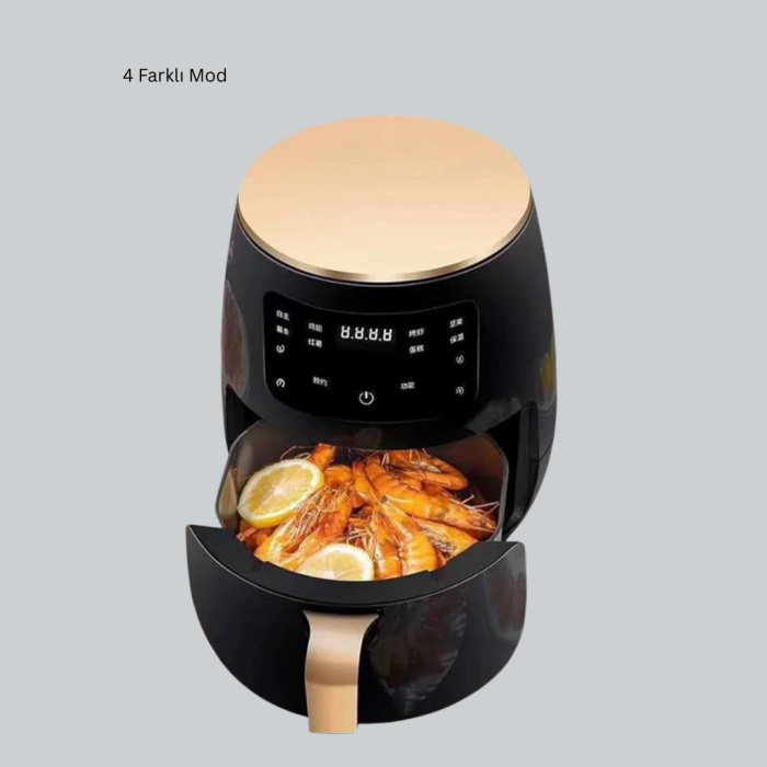 KESGİN MARKET ® 2400W Güçlü Airfryer 6L Yağsız Sağlıklı Pişirici LCD Dokunmatik