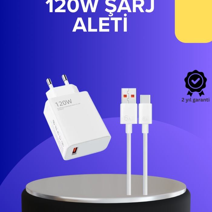 KESGİN MARKET ® 120 Watt Hızlı Şarj Adaptörü Samsung S20 S21 S22 S23 Uyumlu