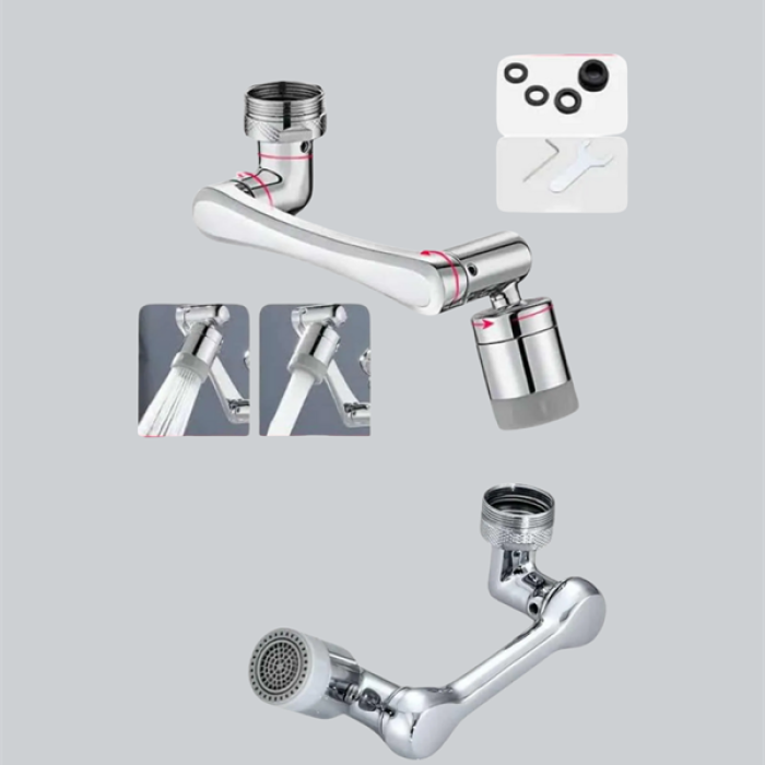 KESGİN MARKET ® Esnek 1080° Musluk Başlığı 3 Eklemli Hareketli Su Modlu Lavabo Aparatı