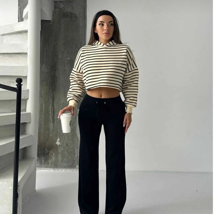 Kadın Modern Siyah Pantolon