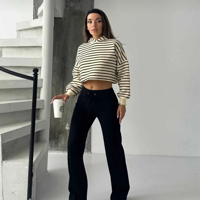 Kadın Modern Siyah Pantolon