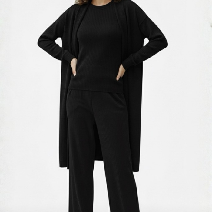 Üçlü takım siyah