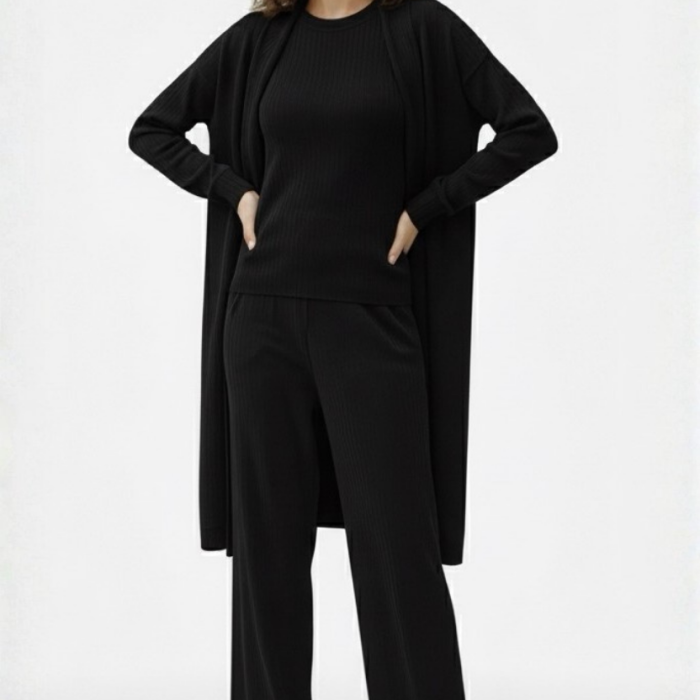 Üçlü takım siyah