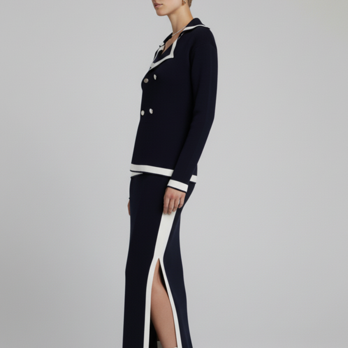 Kadın Triko Ceket Etek İkili Takım