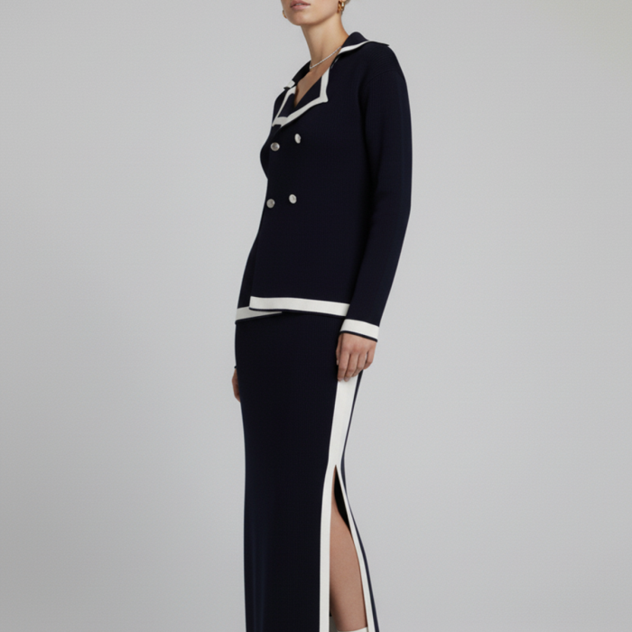 Kadın Triko Ceket Etek İkili Takım